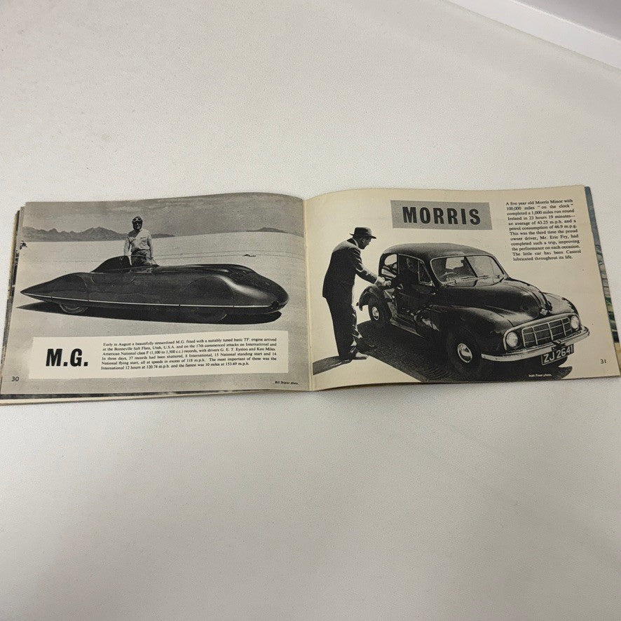 1954 Castrol Racing Achievements Brochure Alfa Romeo Aston Martin Austin Healey