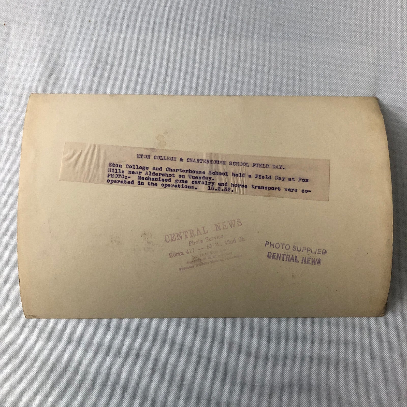 Military School 1932 Press Photo Photograph Eton vs Charterhouse UK Tanks