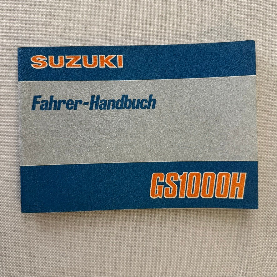 Vintage Suzuki GS1000H Motorcycle Bike Owners Manual Instruction Guide GERMAN