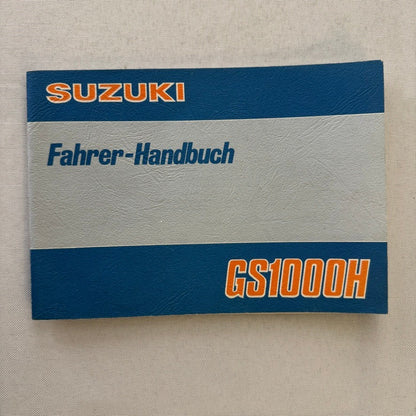 Vintage Suzuki GS1000H Motorcycle Bike Owners Manual Instruction Guide GERMAN