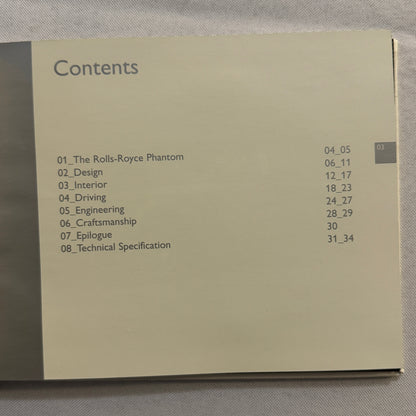 Rolls Royce Phantom Press Kit Brochure with Photo CD