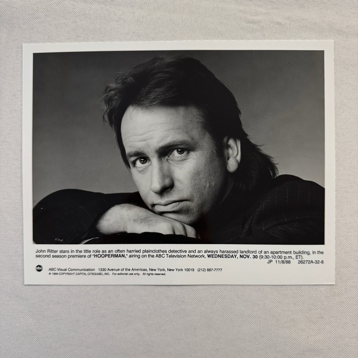 John Ritter Hooperman ABC Television Press Photo Publicity Photograph Print 1988