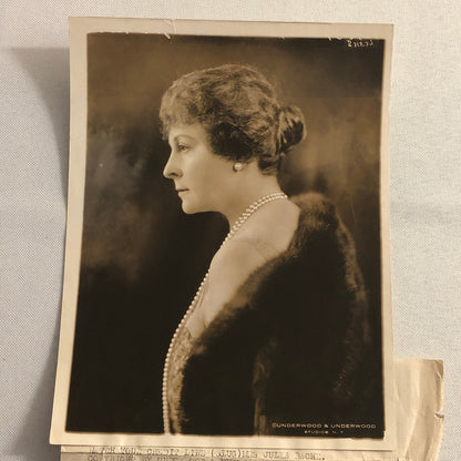 Press Photo Photograph Bankers Wife Society Lady Fined Underwood Photo 1924