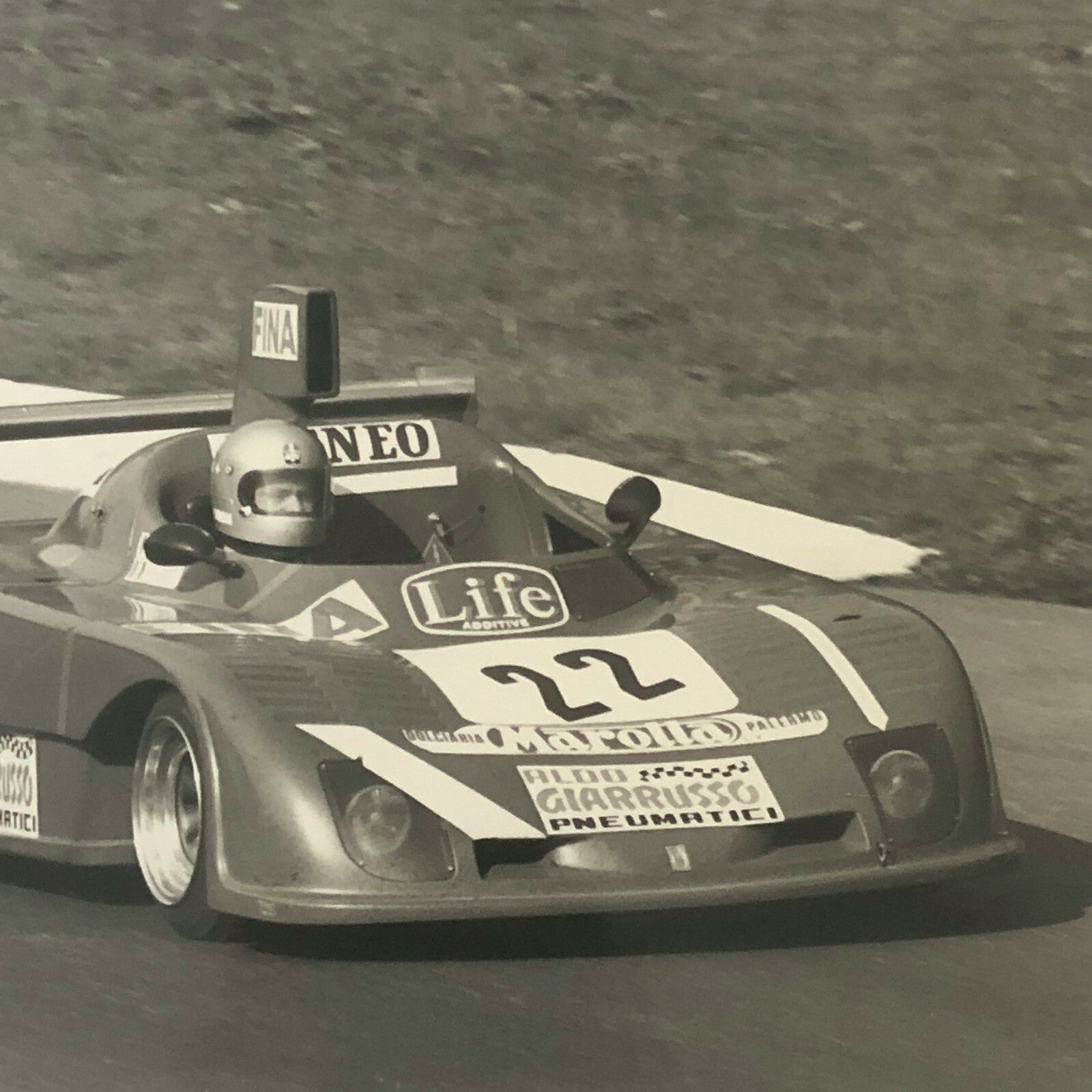 Vintage Racing Photo Photograph 1976 1000KM Monza Osella Car #22