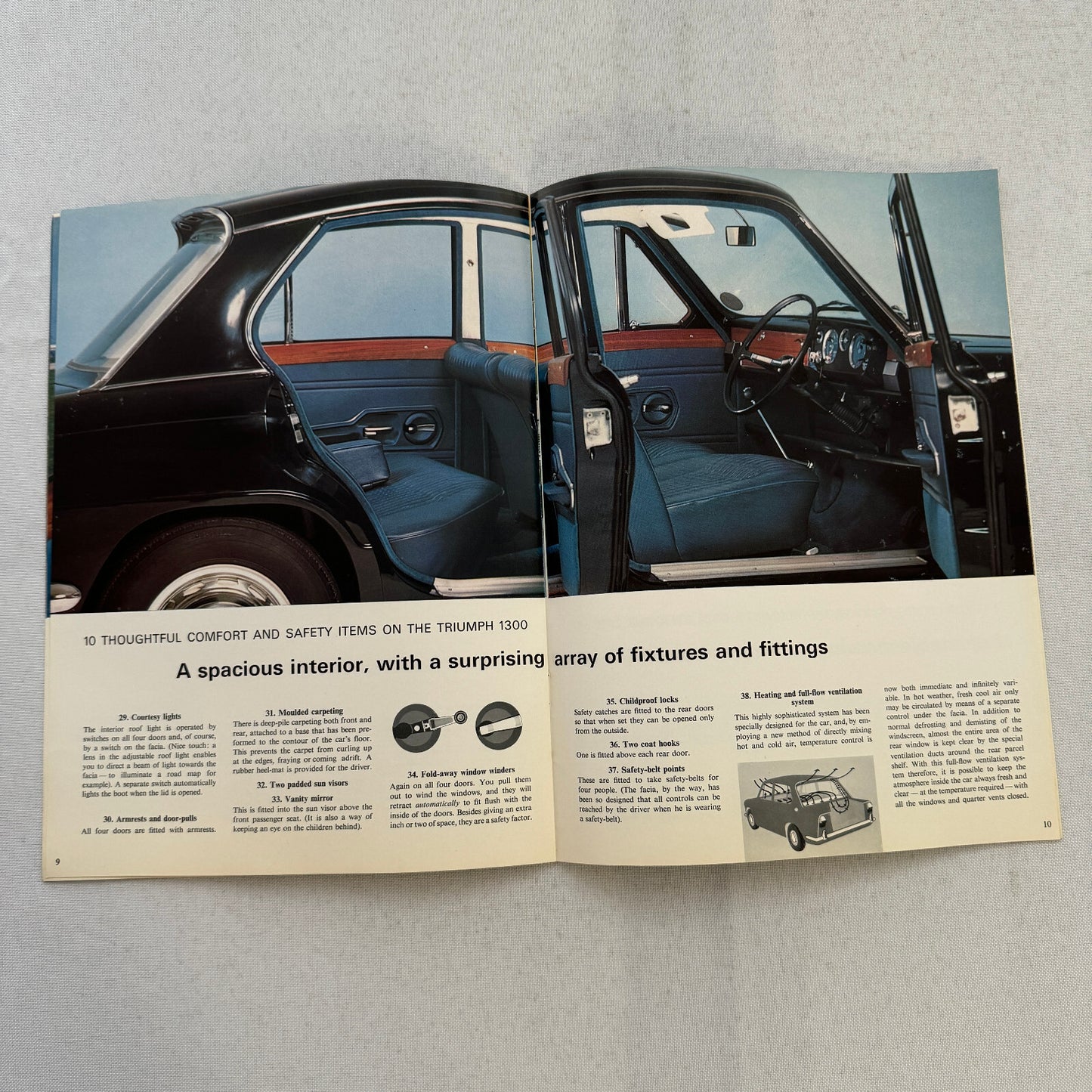 Triumph 1300 Car Sales Brochure Catalog Vintage Advertising