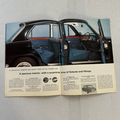 Triumph 1300 Car Sales Brochure Catalog Vintage Advertising