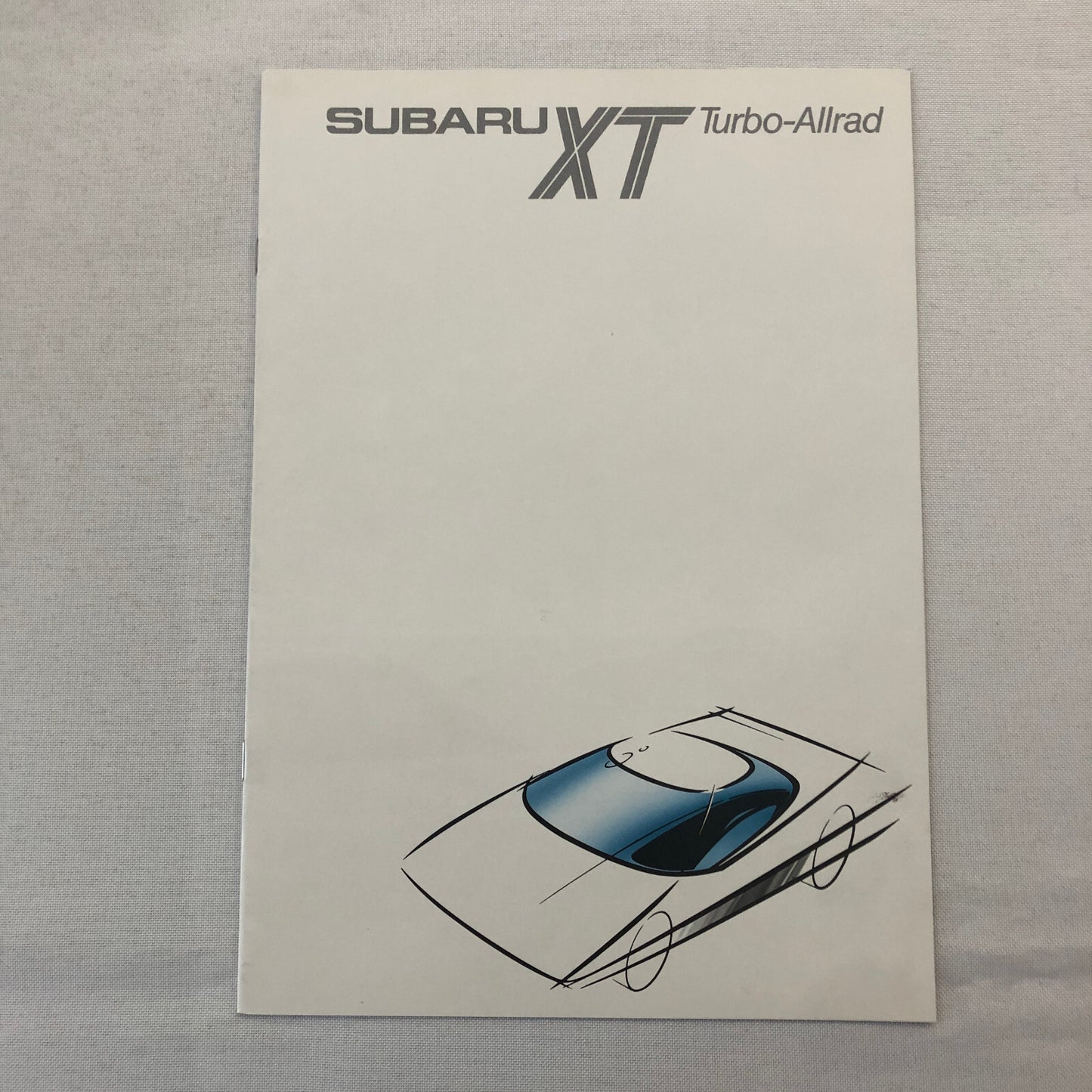 Subaru XT Turbo Car Sales Brochure Catalog Advertising German Text