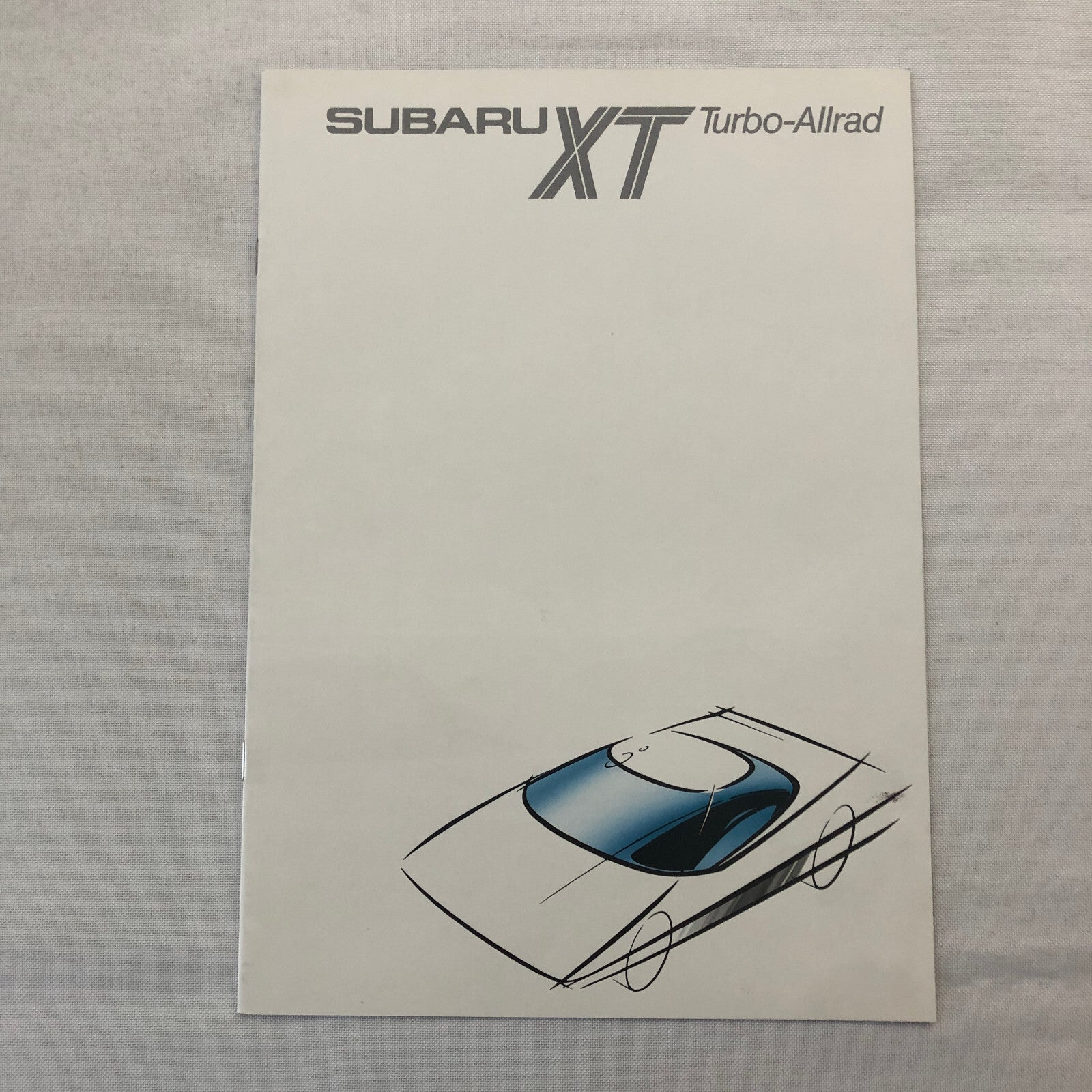 Subaru XT Turbo Car Sales Brochure Catalog Advertising German Text