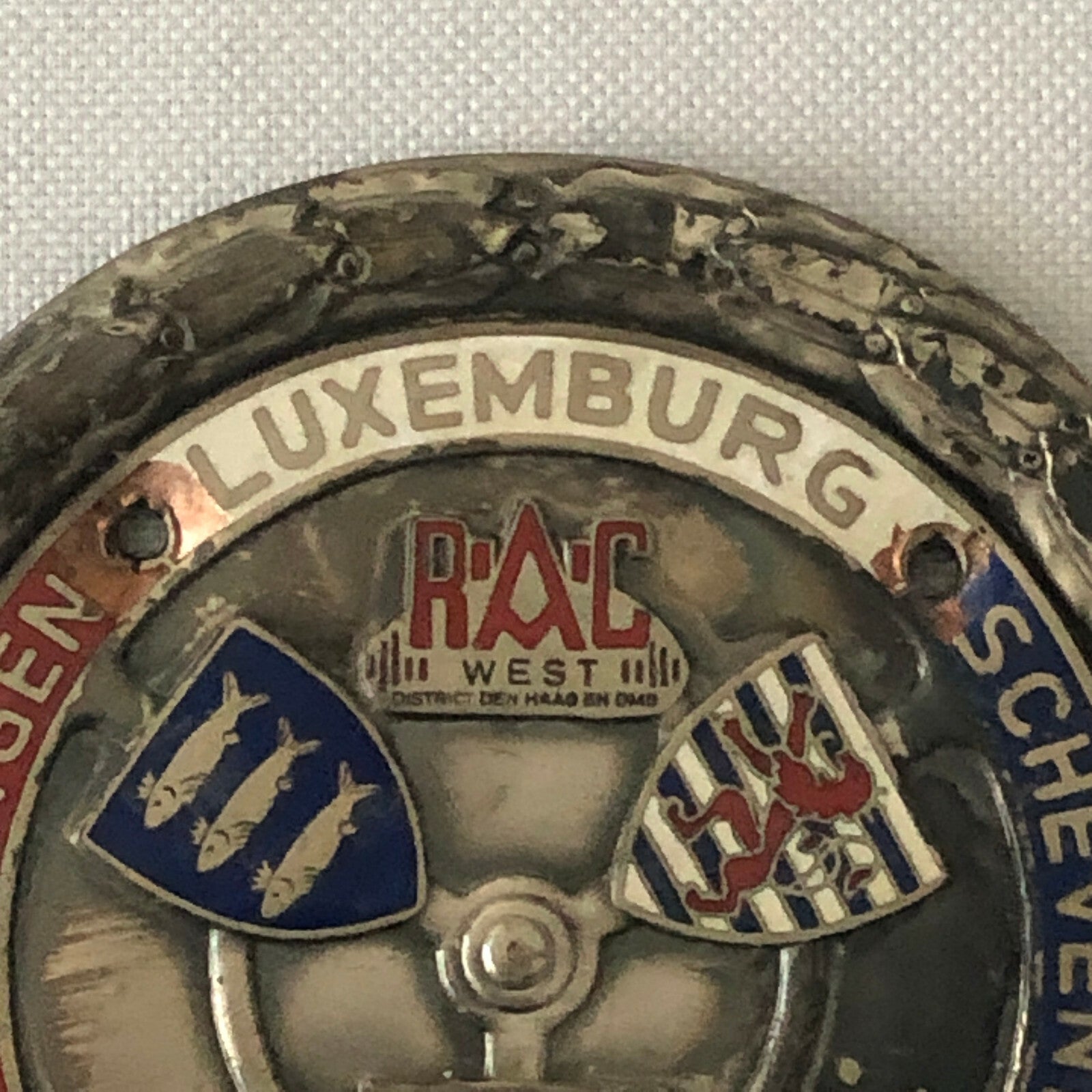 1956 Scheveningen Luxemburg Scheveningen SLS Rally Badge Emblem Award 