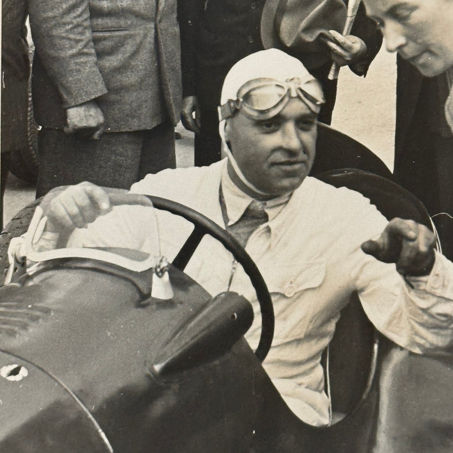 Vintage Racing Driver Photo Photograph Unidentified