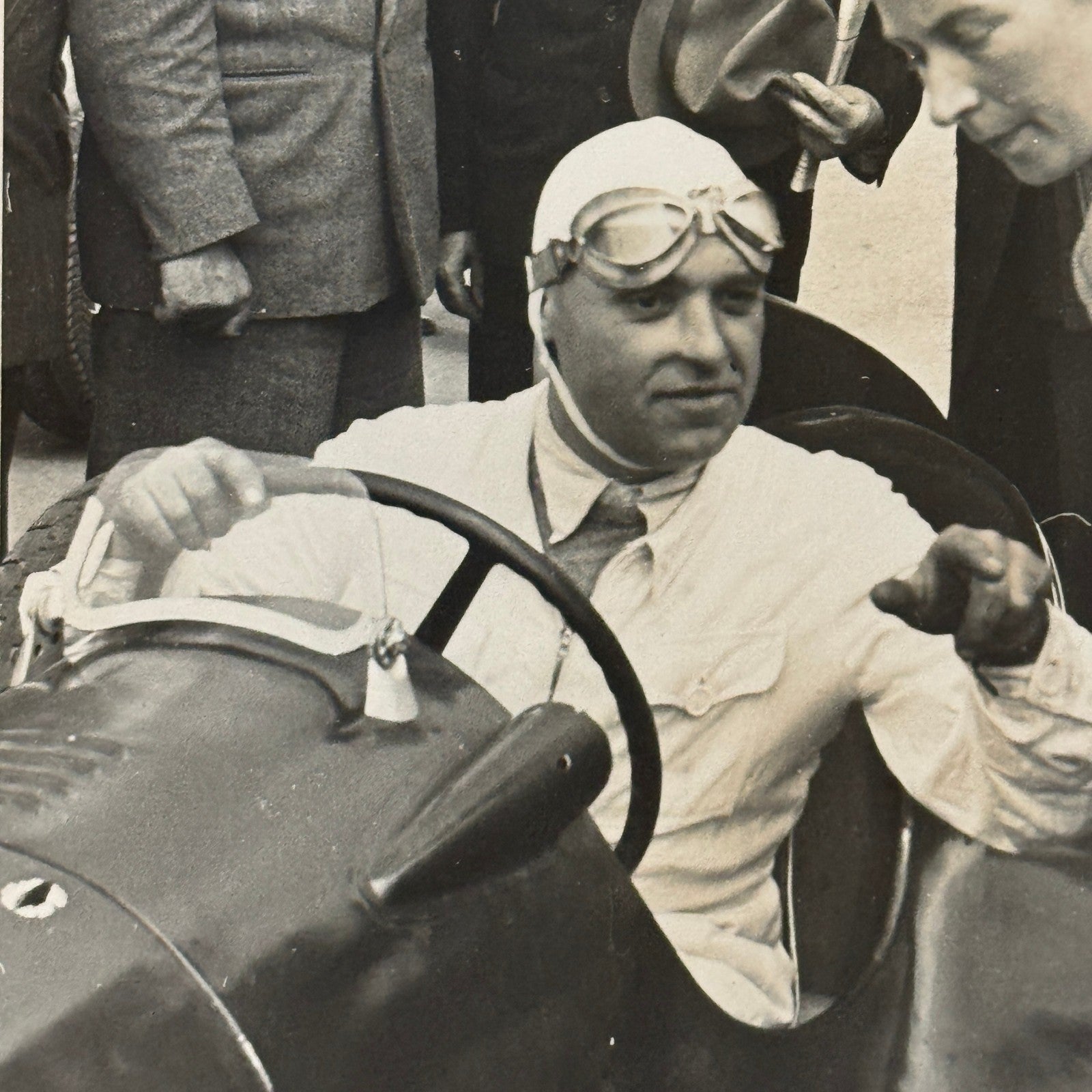 Vintage Racing Driver Photo Photograph Unidentified