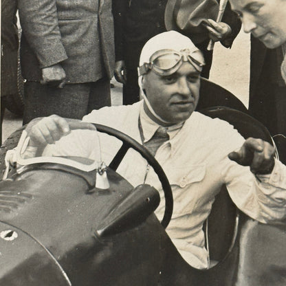 Vintage Racing Driver Photo Photograph Unidentified