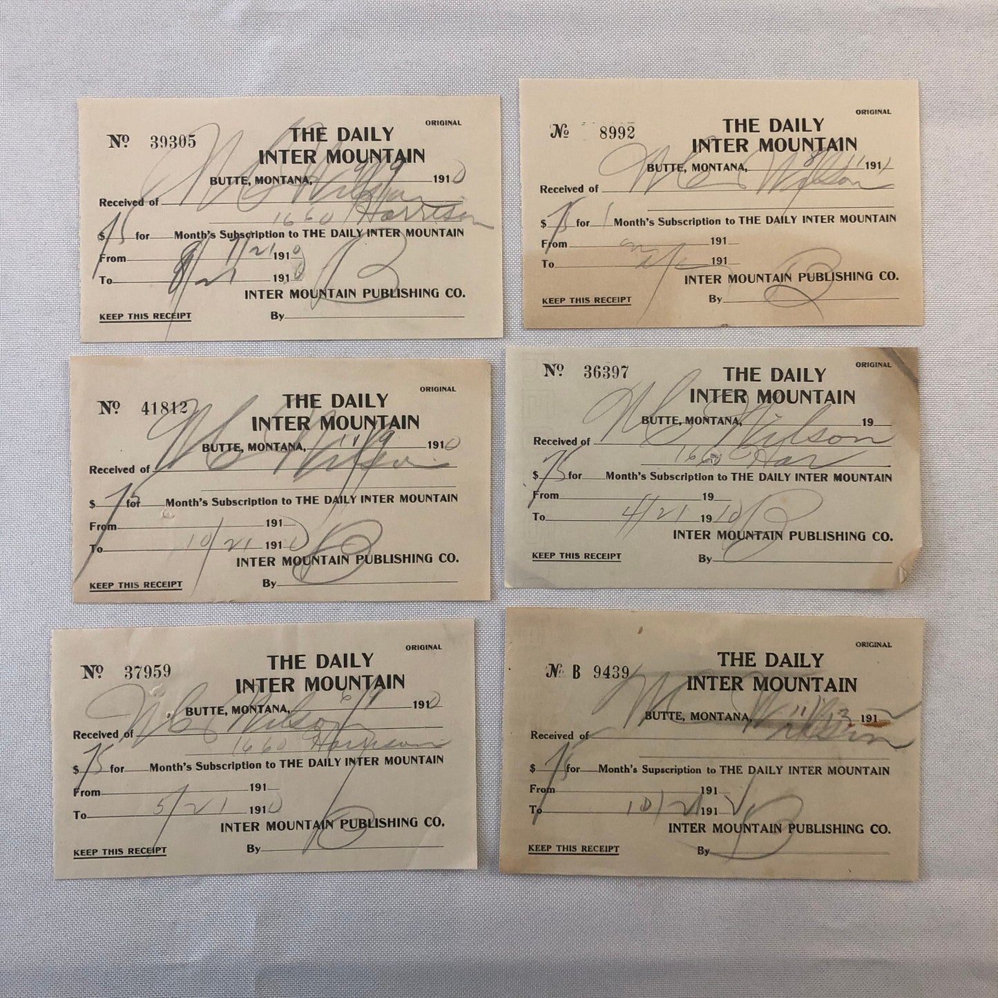 The Daily Inter Mountain Butte Montana Newspaper Document Ephemera Lot 18x 1910s