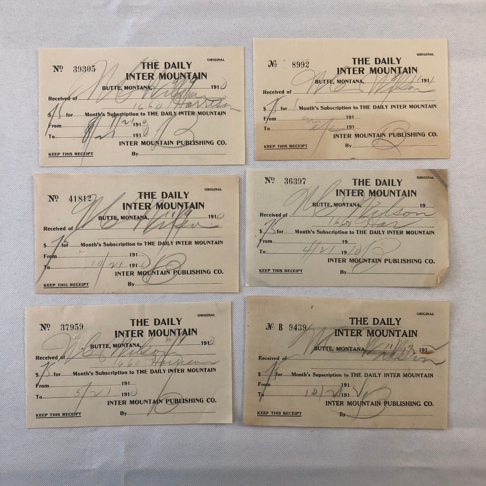 The Daily Inter Mountain Butte Montana Newspaper Document Ephemera Lot 18x 1910s