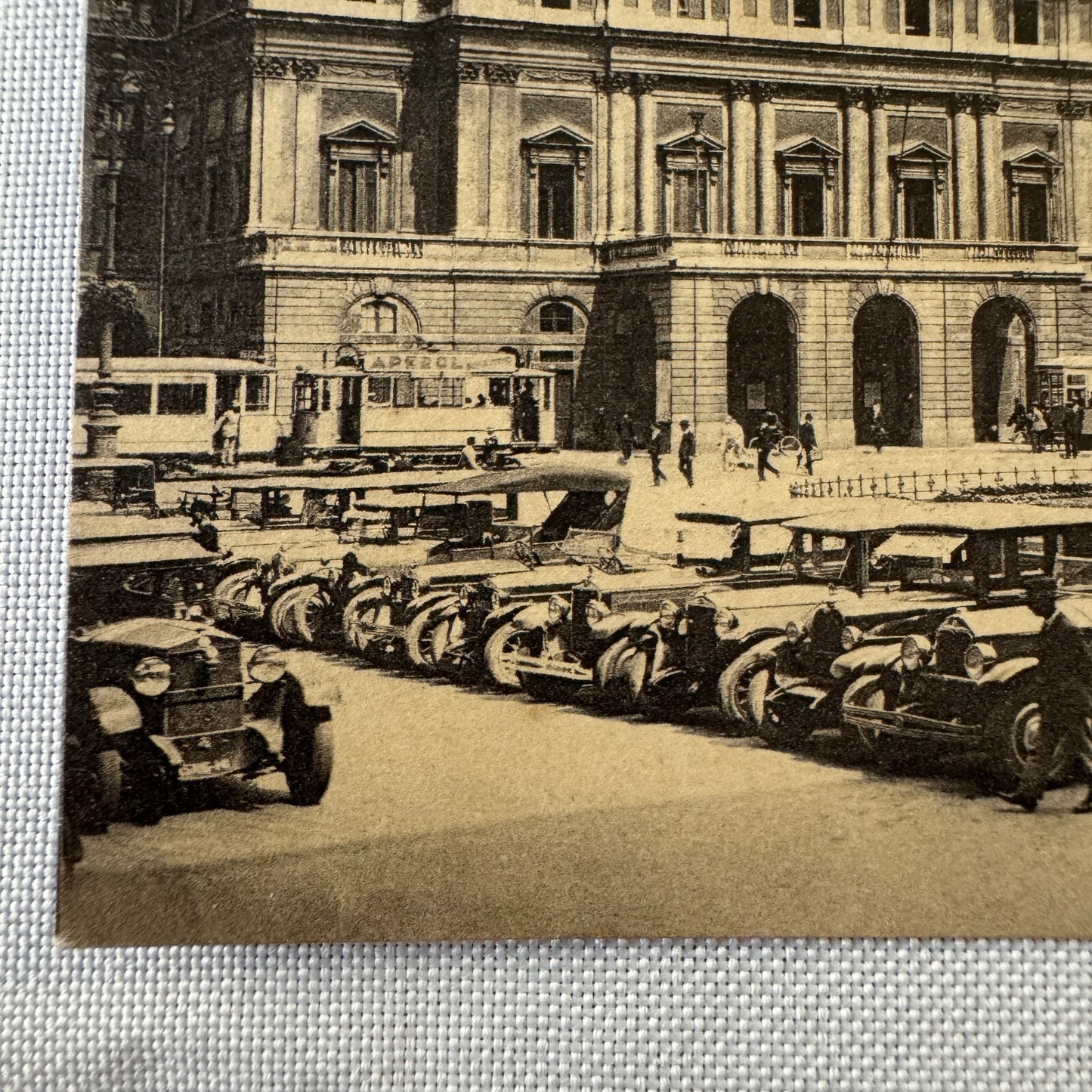 Vintage Italian Postcard Post Card Milano Milan Piazza e Teatro Alla Scala