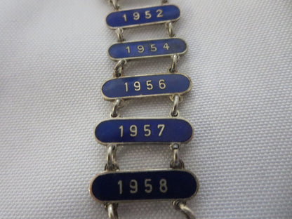 Brabant Grensrit European Car Rally Pin with 5 Date Bars 1952 1954 1956 1957 +