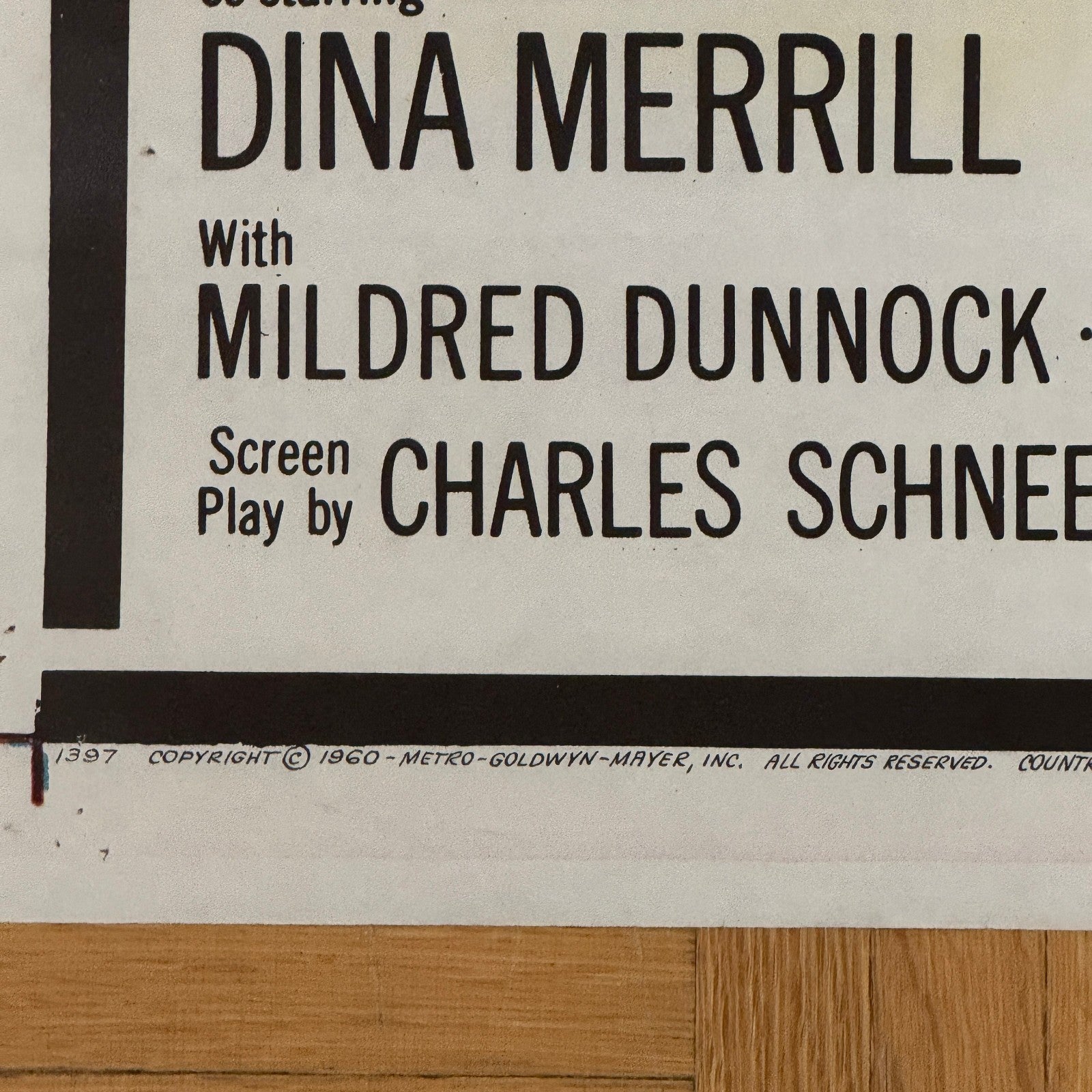 Vintage Movie Poster Butterfield 8 1960 Elizabeth Taylor Film