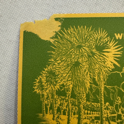 Vintage Travel Luggage Label Santa Monica California CA