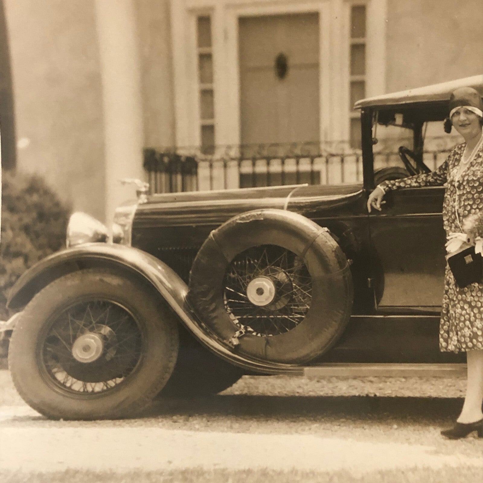 Press Photo Photograph Woman Targeted by Kidnappers Car Automobile Crime 1932