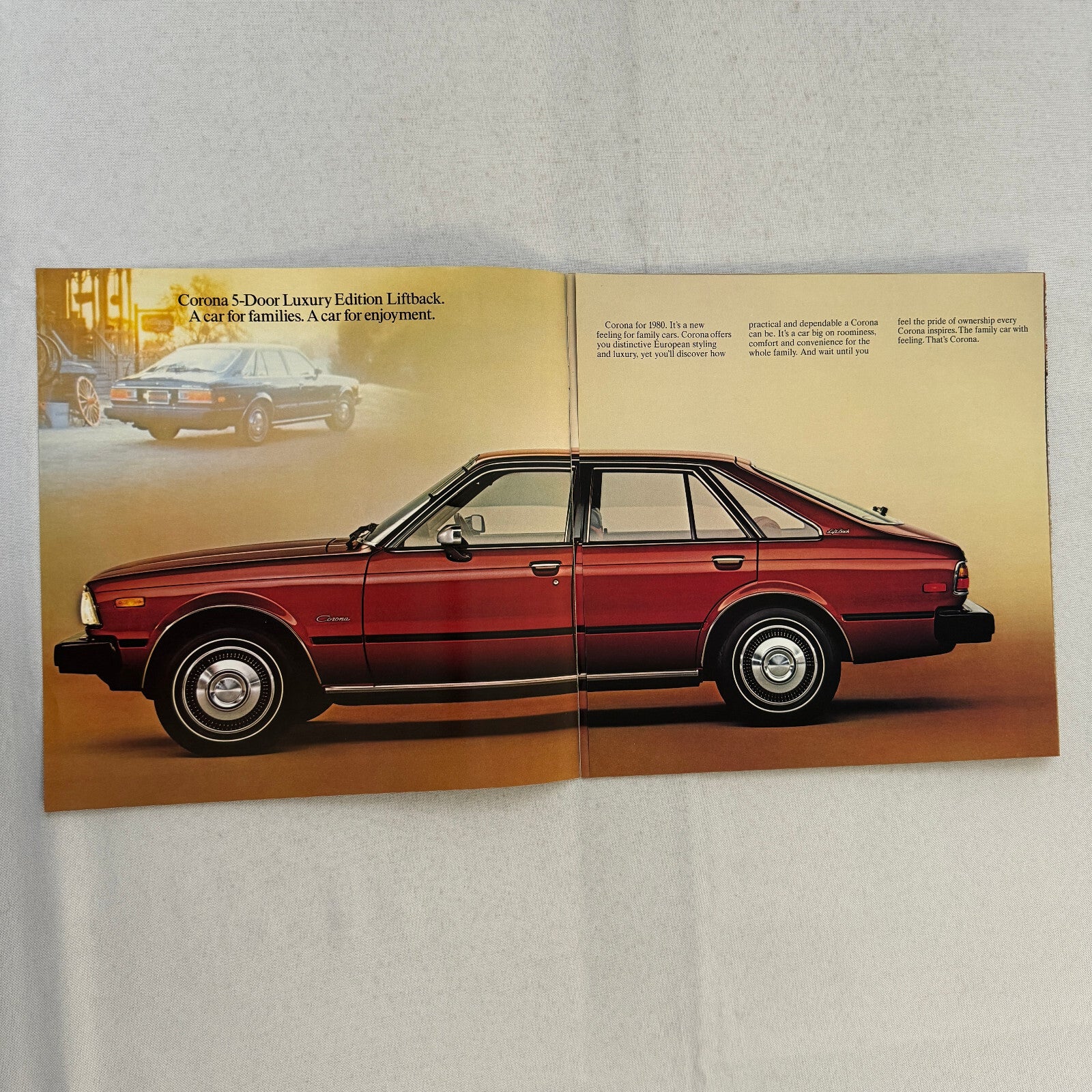 1980 Toyota Corona Car Sales Brochure Catalog Custom Sedan Deluxe Wagon Luxury