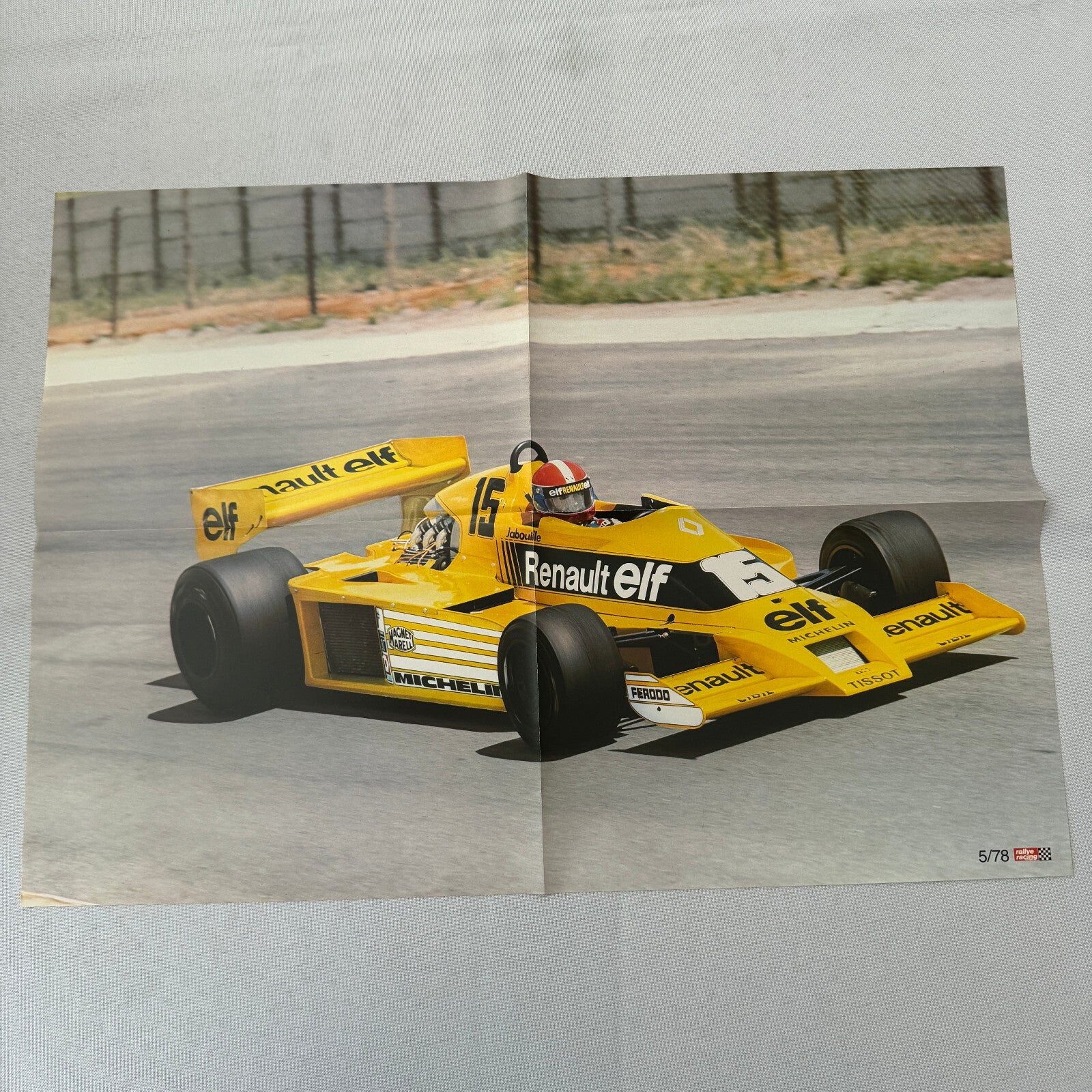 Vintage Renault ELF Racing Car Poster Jean Pierre Jabouille JP Jabouille