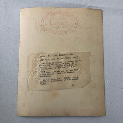 Press Photo Photograph London Crime Scandal Violation of Lotteries Act 1933 LNA