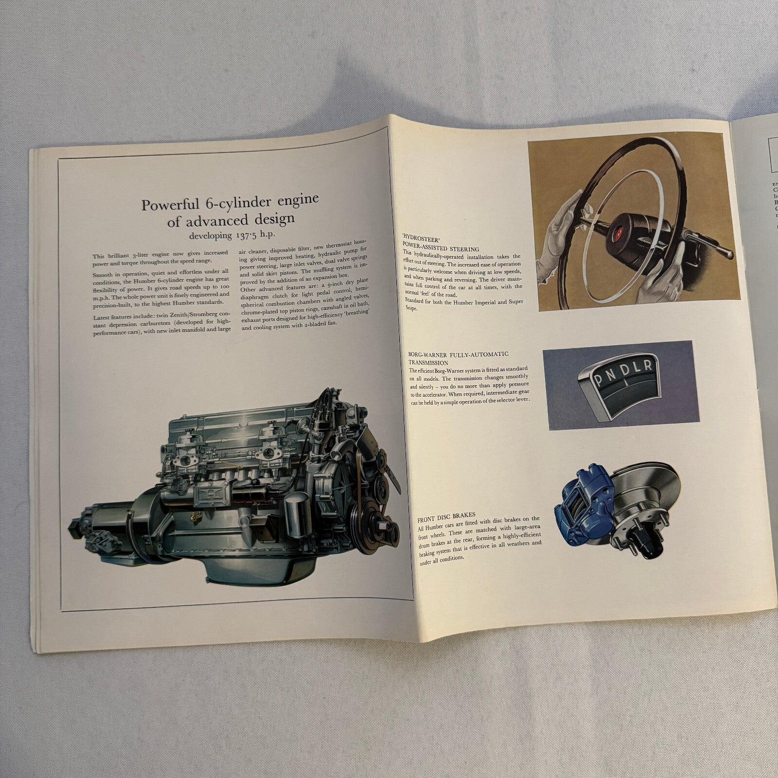 Humber Super Snipe and Humber Imperial Car Sales Brochure Catalog Vintage