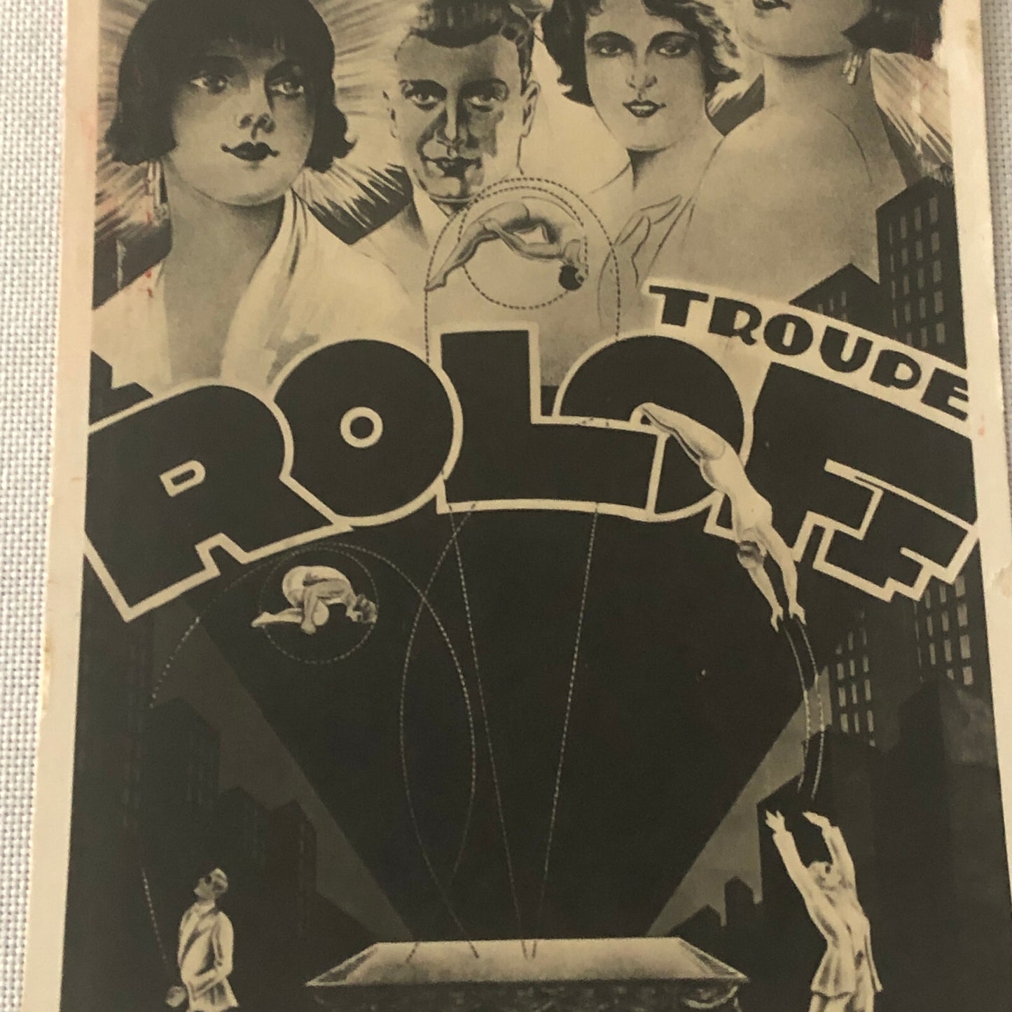 Circus Acrobat Acrobatic Act Postcard Post Card Troupe Roloff German Vintage