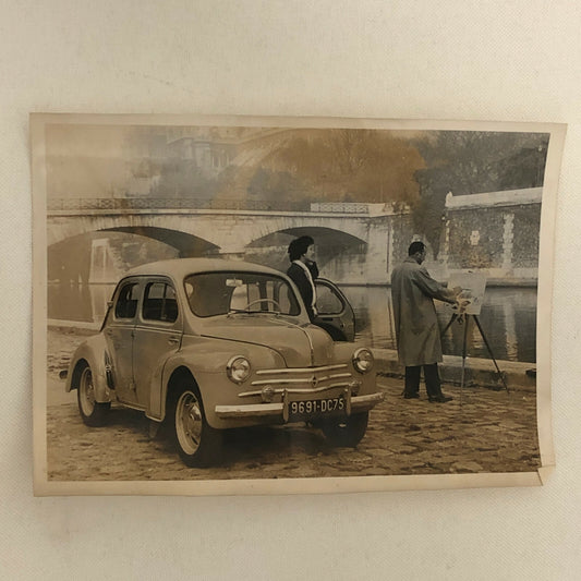 Vintage Renault 4CV Car Factory Press Photo Photograph Renault 4 CV Automobile 