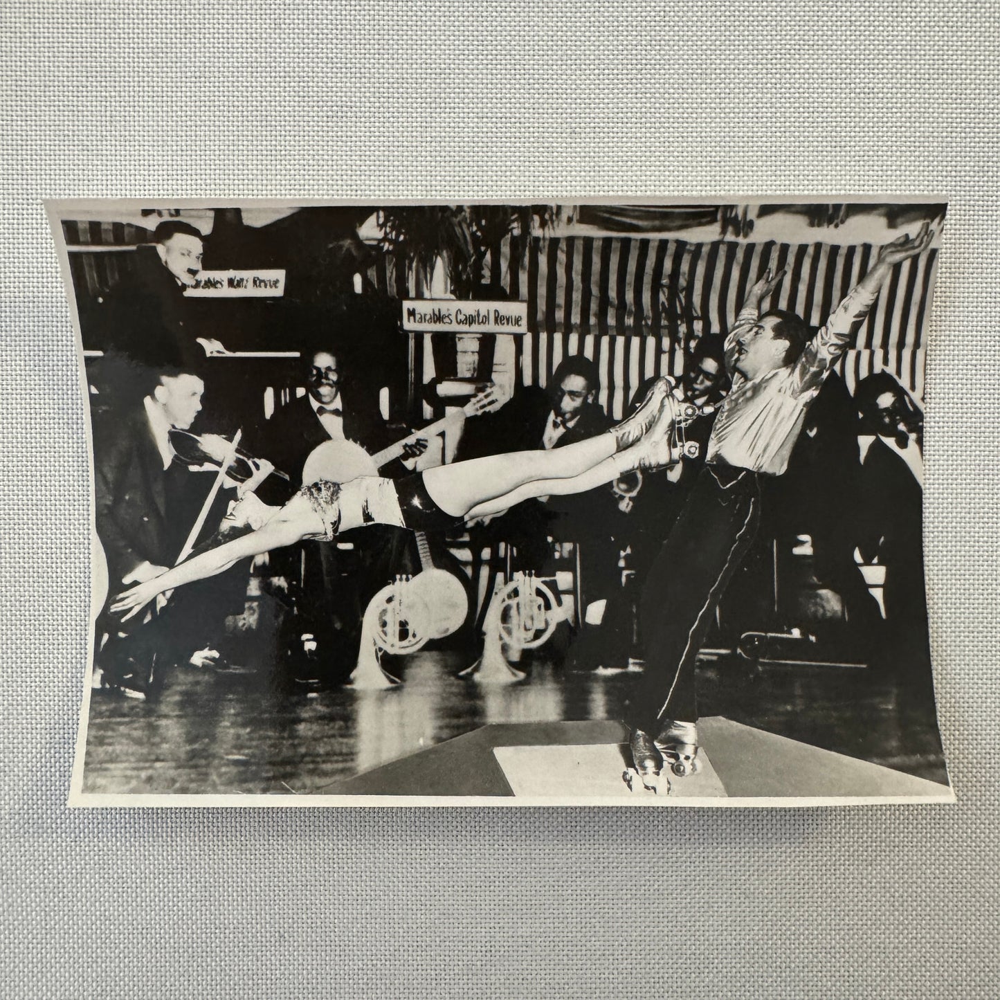 Circus Rollerskating Roller Skate Circus Act with Band Photo Photograph Vintage