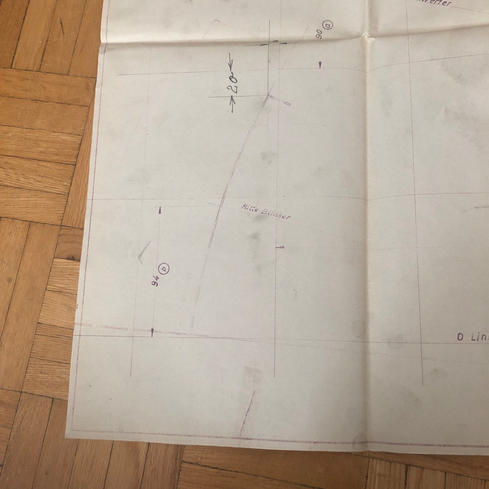 Vintage Porsche Reutter & Co Coachbuilder Factory Part Blueprint Document German