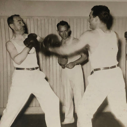 Press Photo Photograph Diplomat Receives Boxing Lesson 1933 Underwood Photo
