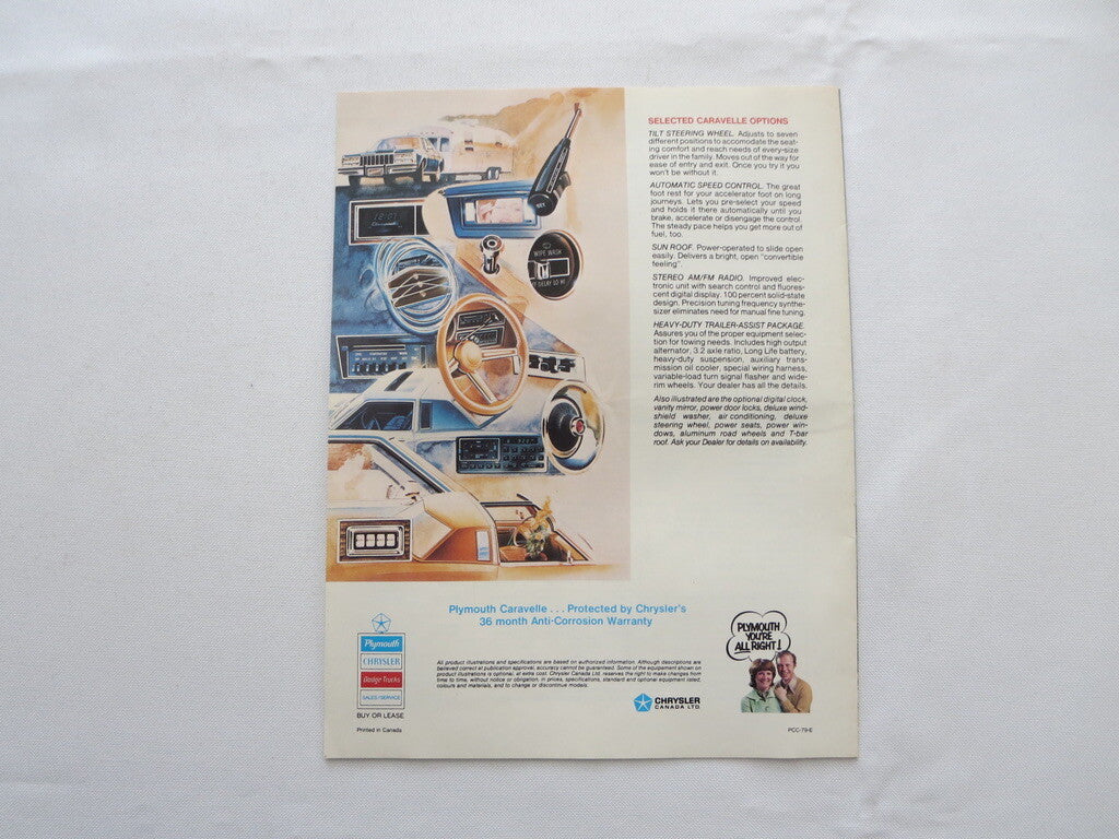 1979 Plymouth Caravelle Car Sales Brochure Catalog Advertising - Station Wagon +