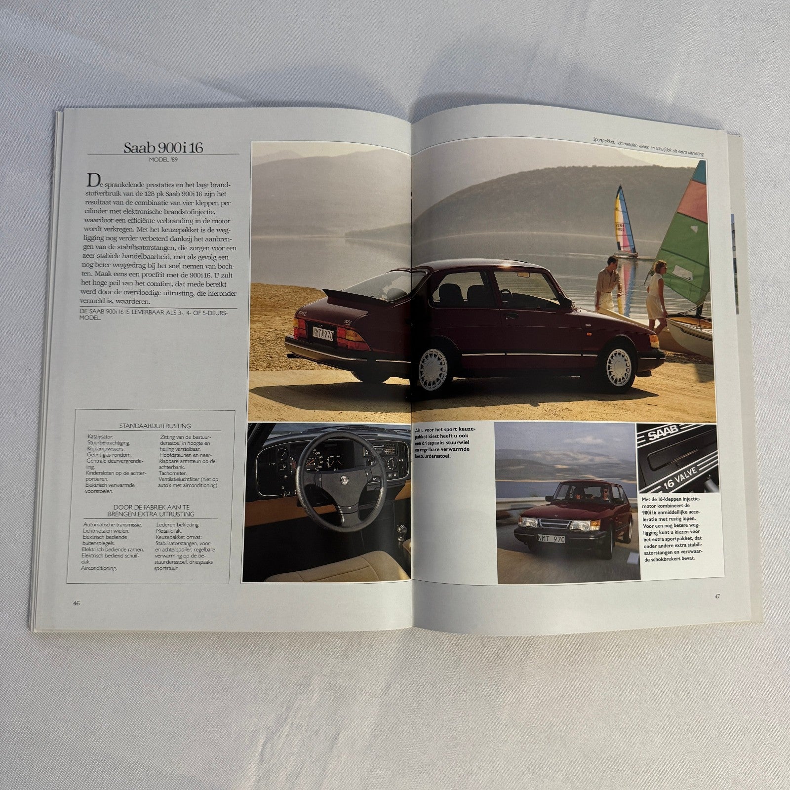 Vintage Saab 900 Car Sales Brochure Catalog 900 Cabriolet 900 Turbo 16S DUTCH