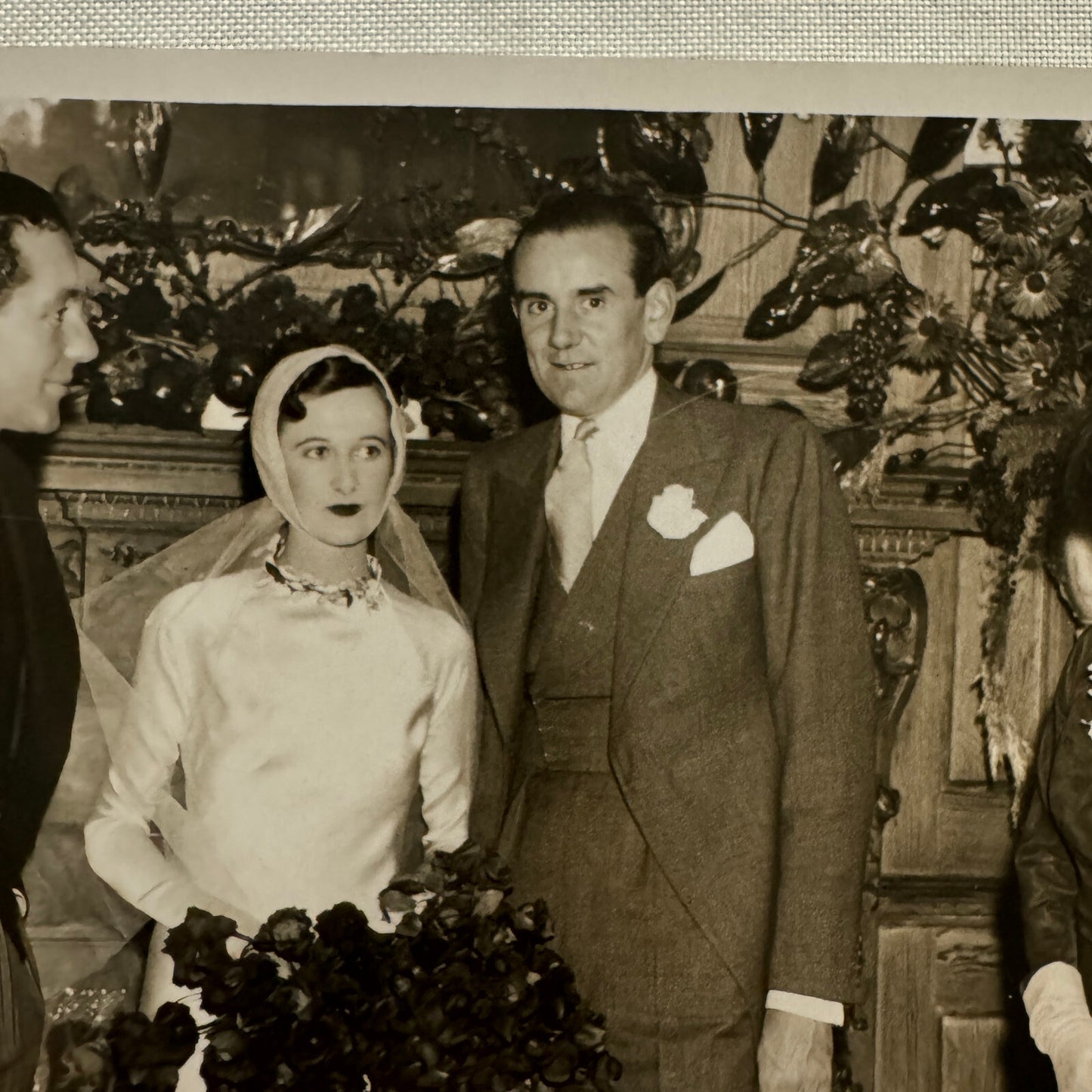 1934 Wedding Press Photo Photograph British London News Agency LNA