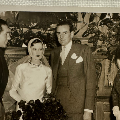 1934 Wedding Press Photo Photograph British London News Agency LNA