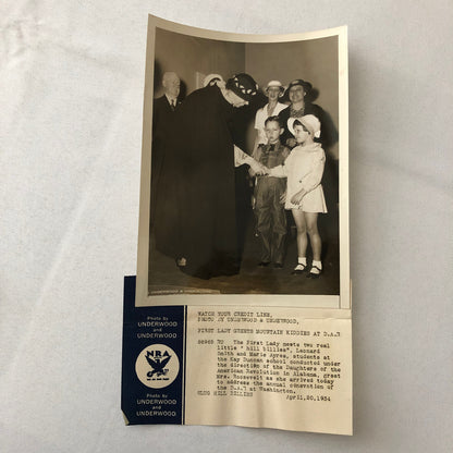 Press Photo Photograph Eleanor Roosevelt First Lady 1934 Daughters of Revolution