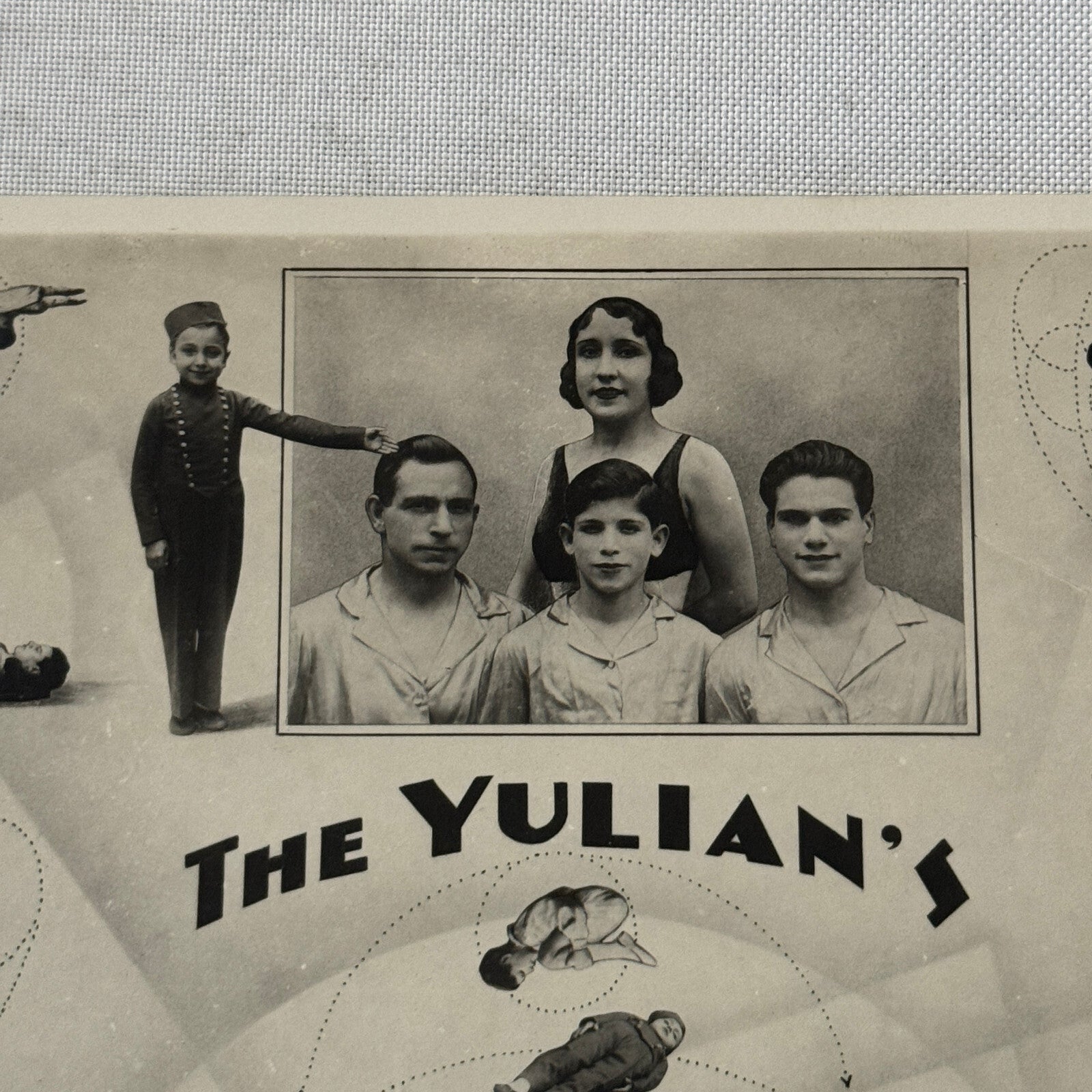 Vintage Circus Acrobat Tumbling Act Photo Photograph 1938 The Yulians