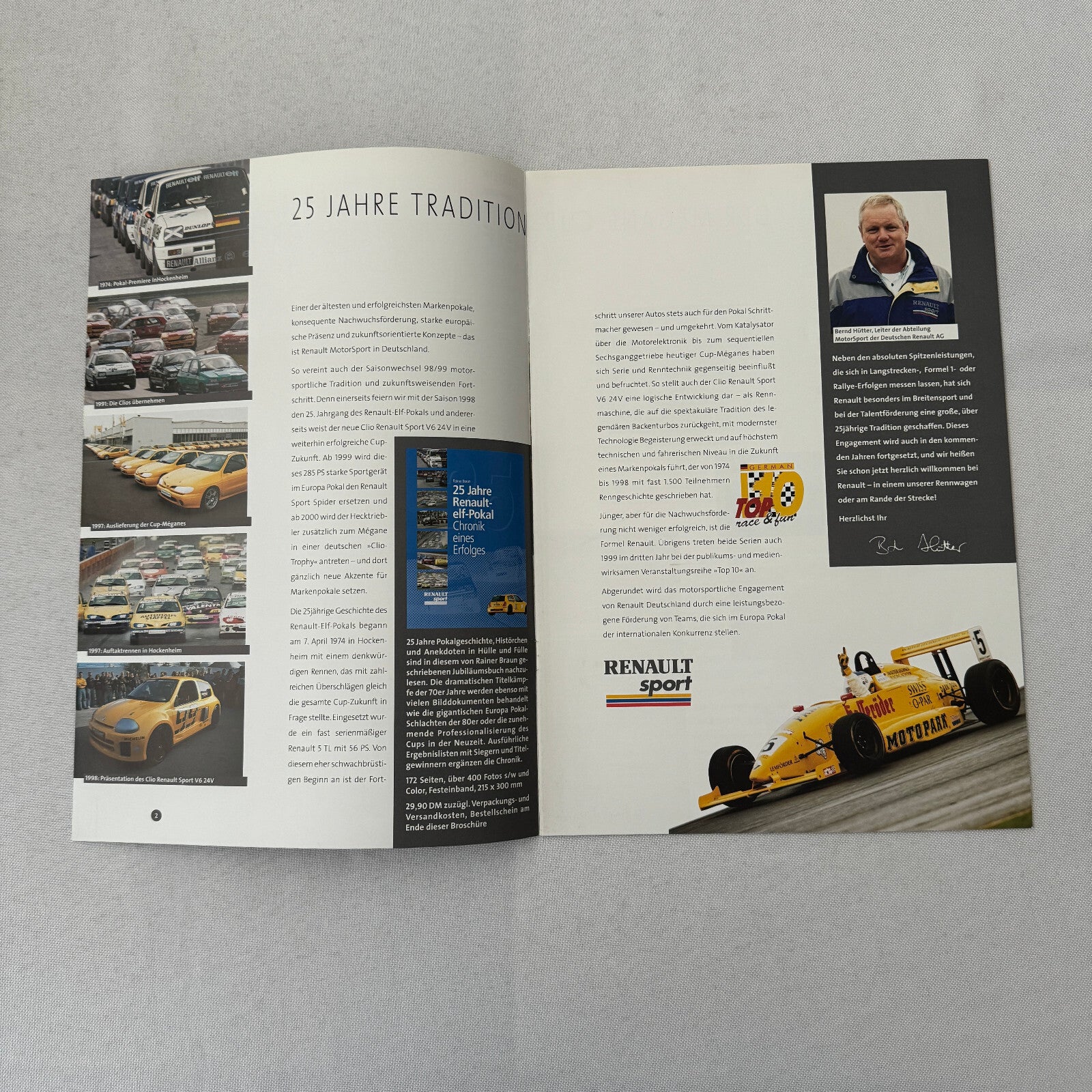 Renault Sport Racing Brochure GERMAN Text Renault Megane Cup Formula +