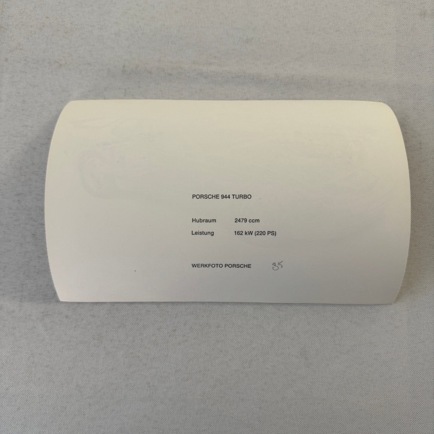 Porsche 944 Car Cutaway Illustration Factory Press Photo Photograph Werkfoto