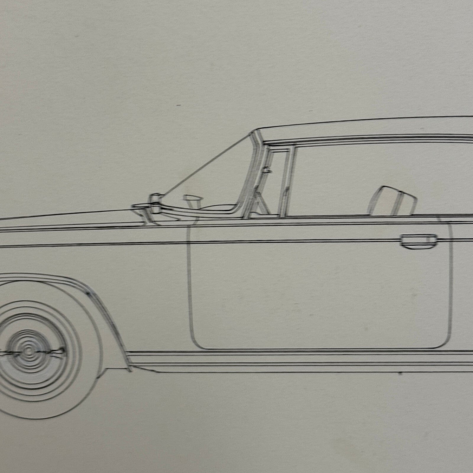 1965 Imperial Crown Coupe Car Illustration Art Drawing Hand Drawn Robert Preis