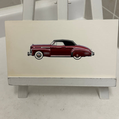 1941 Cadillac Convertible Coupe Car Illustration Art Drawing Vintage Miniature