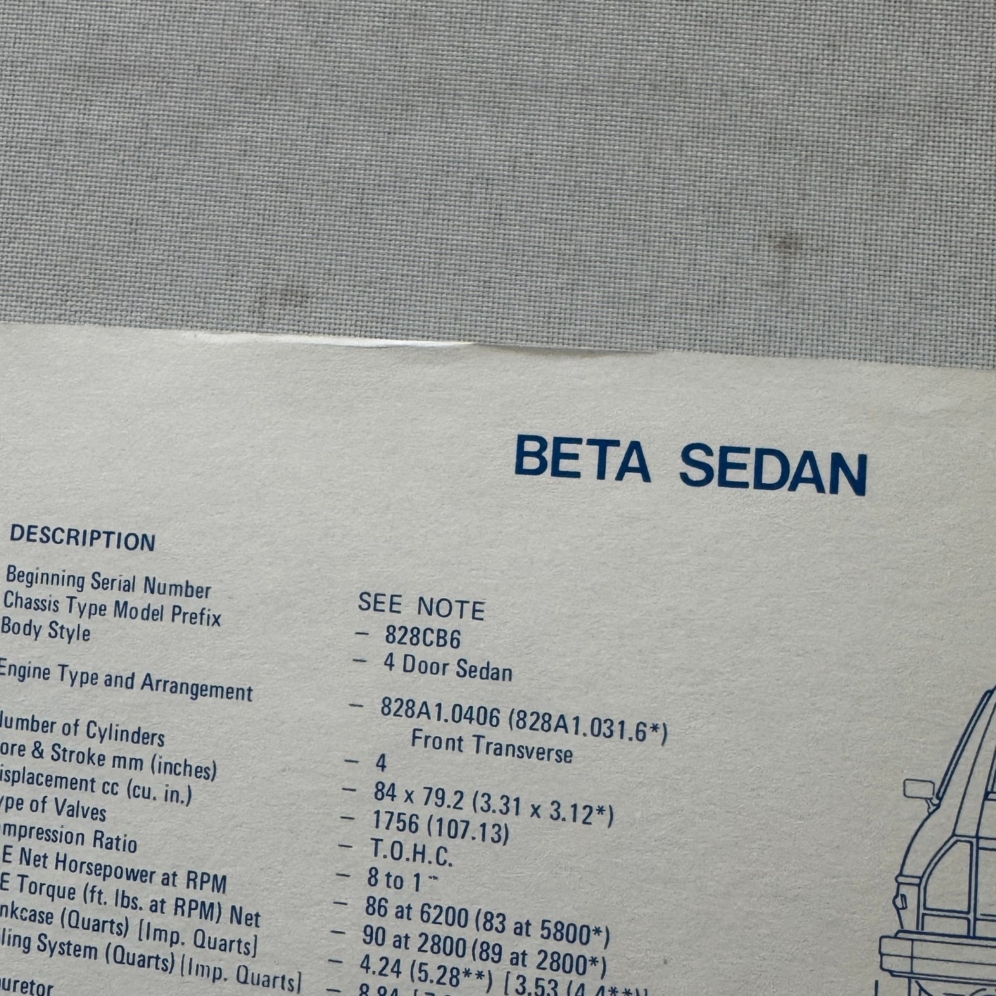 1977 Lancia Press Kit Brochure Photos Beta HPE Coupe Scorpion Sedan + 