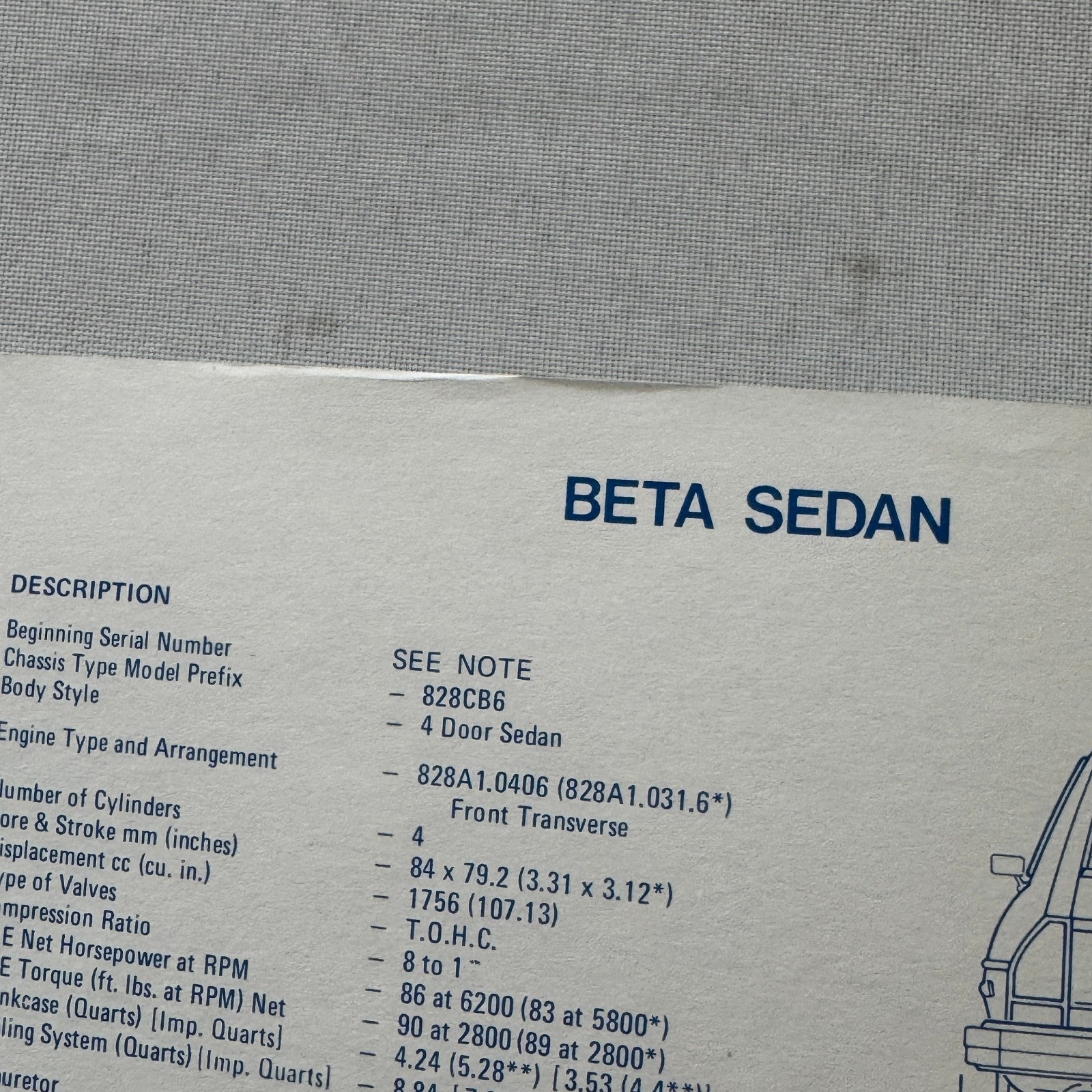 1977 Lancia Press Kit Brochure Photos Beta HPE Coupe Scorpion Sedan + 