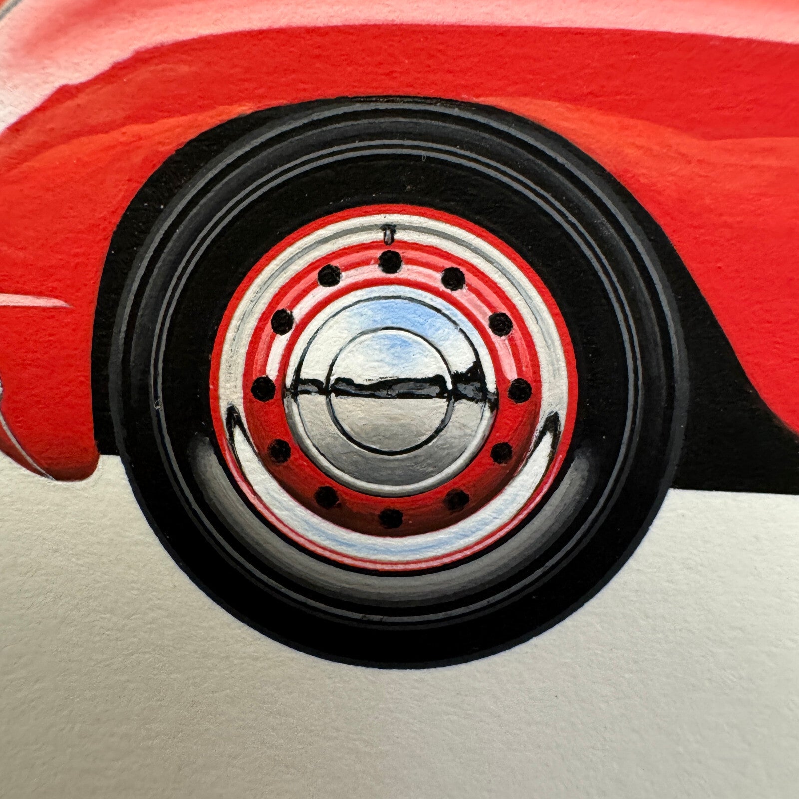 1952 Jowett Jupiter I Roadster Automobile Illustration Art Drawing Hand Drawn