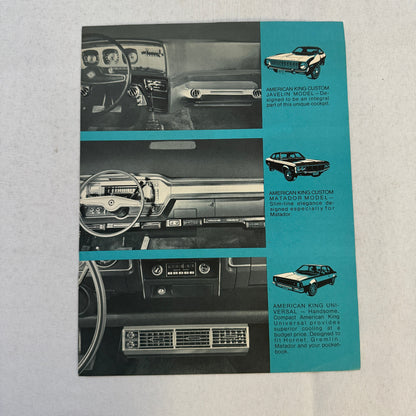 AMC American King Custom Air Conditioner Brochure Gremlin Matador Javelin