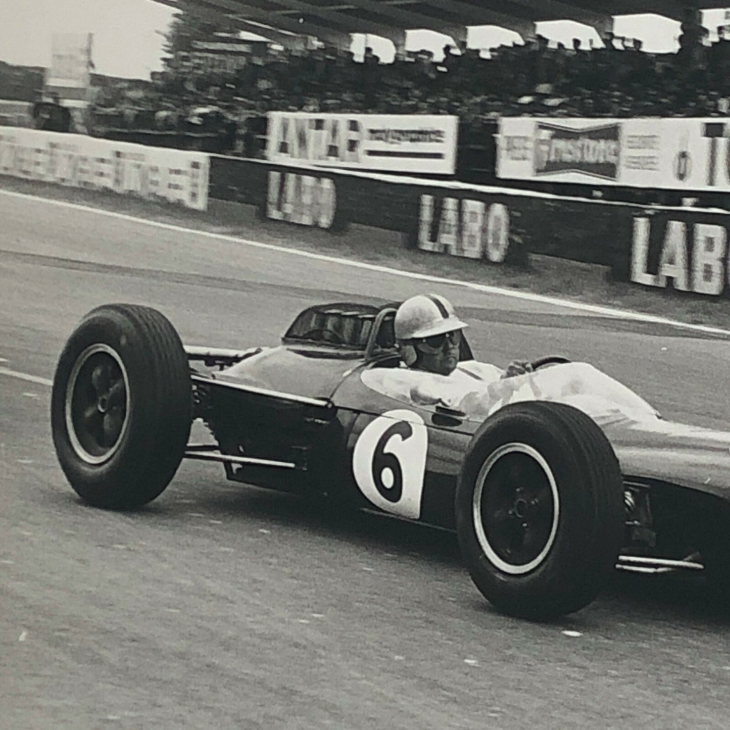 Vintage Jack Brabham Racing Car Driver Grand Prix Photo Photograph 