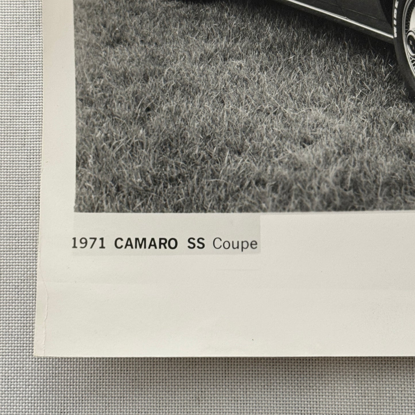 1971 Chevrolet Camaro SS Coupe Factory Press Photo Photograph Vintage Chevy