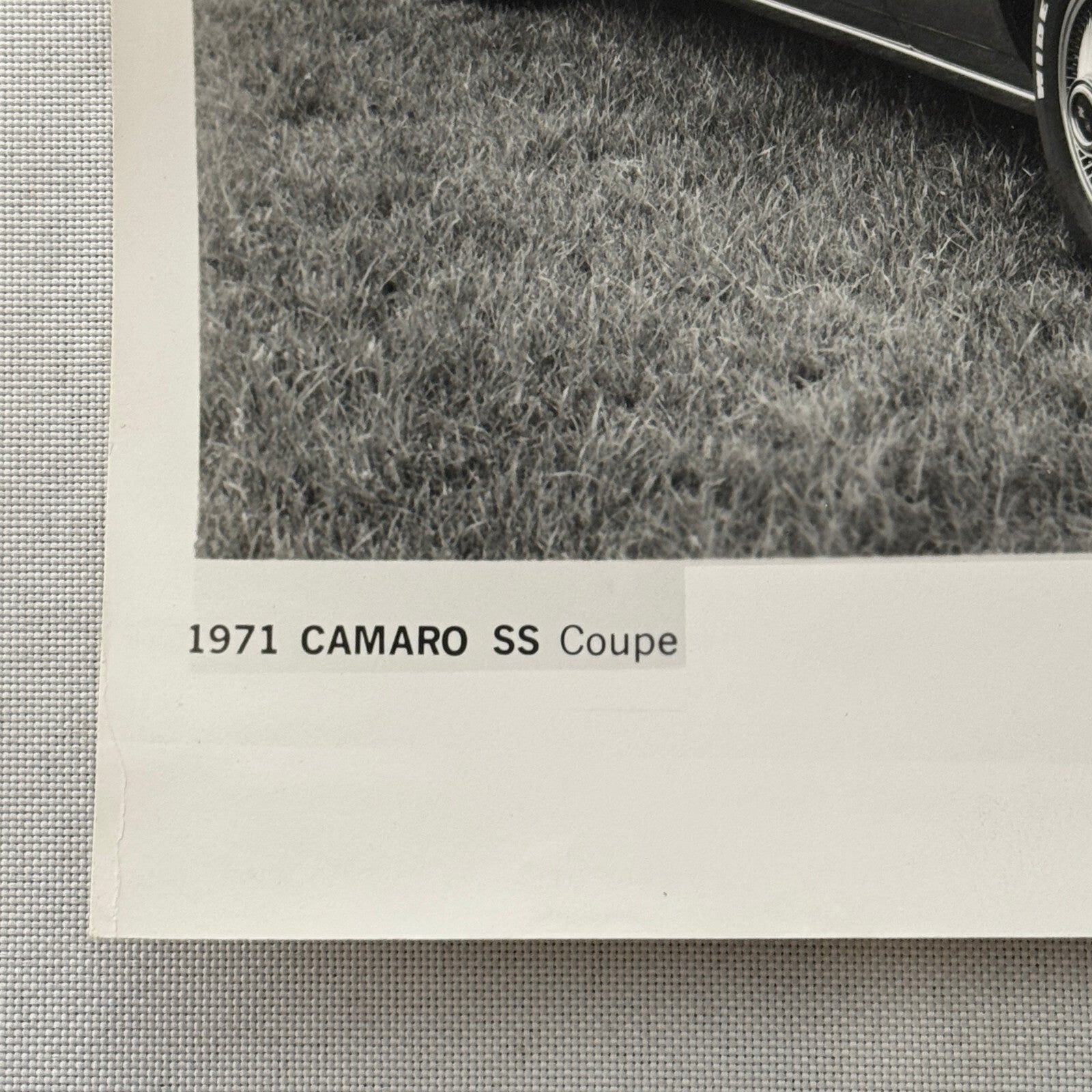 1971 Chevrolet Camaro SS Coupe Factory Press Photo Photograph Vintage Chevy