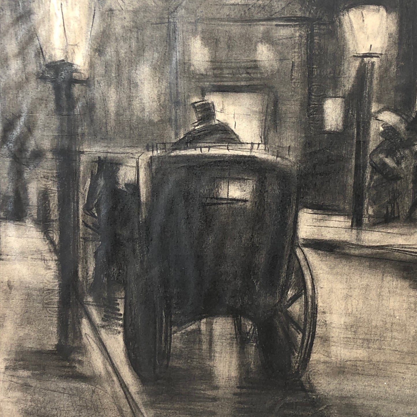 Vintage Illustration Art Artwork Artist Arthur E Sudler Antique Car Carriage